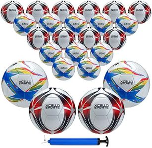 Xcello Sports Soccer Ball Size 4 Assorted Graphics with Pump (Pack of 24)