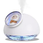 Gnanishwa Panda Shape Cool Mist Humidifier With Colorful Night Light (160 ML) (White)