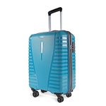 Aristocrat Airpro Check-in 66 Cm(Medium) 8 Wheels Trolley Bags for Travel Hard Case Luggage, Lightweight Bag with Combination Lock & Robust Trolley with 7 Years Warranty (Teal Blue)