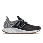 New Balance Men's Fresh Foam Roav V1 Running Shoe, Black/Light Aluminum, 9.5 M