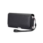 Universal Leather Belt Phone Pouch Holster Compatible with Samsung S23+,S22+,S23 FE, Wallt Belt Clip Phone Holster Compatible with iPhone 11 Pro Max,XS Max,8 Plus,7 Plus,6 Plus,6s Plus