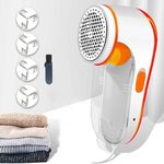 Suzec Lint Remover for Clothes - Fabric Shaver Tint and Dust Remover (White & Orange)