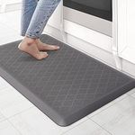 Lifekrafts Anti Fatigue Floor Mat(Design) Thick Perfect Kitchen Mat, Standing Desk Mat. Comfort at Home, Office, Garage 82x52x1.8 cms (Grey)