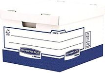 BANKERS BOX Large Heavy Duty Cardboard Packing Boxes for Moving/Storage Boxes with Lids (Externals: H 44.5 x W 38.7 x H 29.4 mm), Pack of 10, 4461601