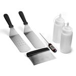 Yukon Glory 6 Piece Professional Griddle Tool Kit, All You Need Accessories for Your Flat Top Griddle, Durable Stainless Steel