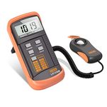 Digital Light Meter, Dr.meter Handheld Split Type Design 0-200,000 Lux Digital Lux Meter with High Precision, Fast Reactions and Data Orange