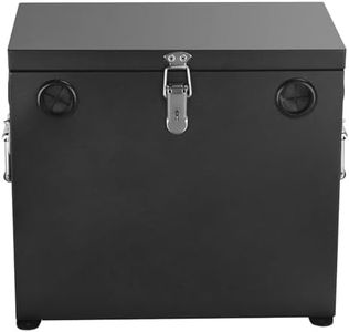 Stainless Steel 12V Car/RV/Marine Battery Box - Black Battery Relocation Kit for Trailer, Boat, Trolling Motor (27 Series)