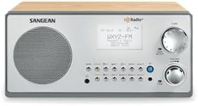 Sangean HDR-18 HD Radio/FM-Stereo/AM Wooden Cabinet Table Top Radio silver