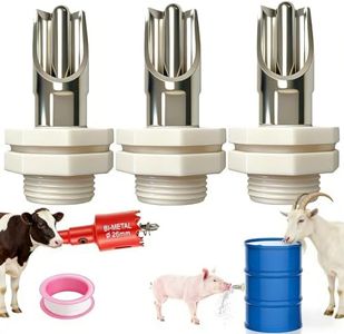 Generic 3 Pack Stainless Steel Pig Waterer Nipple Kit with Hole Saw Tape, Automatic Nipple Drinker for Goats, Rabbits, Hog,Poultry, Barrel Kit, Rabbit Watering System