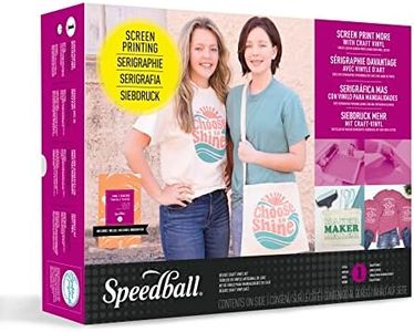Speedball Deluxe Screen Printing Craft Vinyl Kit - Use with Cutting Machine to Print T-Shirts and Home Decor