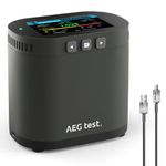 AEGTEST HOUND-3786 Radon Detector for Home, 10-Min Update, 3.5" Large Display, Rechargeable, Long-Term Radon Monitoring with Data Charts, Audible & Visual Alarm, PDF Export, pCi/L & Bq/m³ -Black