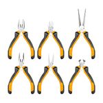 INGCO 6Pcs Mini Plier Set, Jewelry Pliers Tools Kit Beading Pliers Set HMPS06115