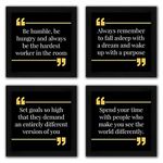 Interio Crafts Home Decor Motivational Frames With Poster for Living Room (Set of 4 Set 10)