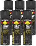 Rust-Oleum V2176838 High Performance V2100 System High Heat Spray Paint, 20-Ounce, Black, 6-Pack