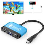 Switch Dock for Nintendo Switch/OLED Switch,3-in-1 Mini Switch TV Dock with 4K HDMI USB 3.0 Port USB C PD 100W Charging,Travel Portable Dock for Switch