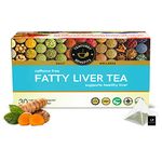 TEACURRY Fatty Liver Tea (1 Month Pack, 30 Tea Bags) - Helps With Fatty Liver Detox, Ginger, 60 Gms