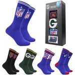 NFL Mens Sports Socks, Comfy Breathable Calf Socks for Gym Casual - Pack of 5 (Multicolour, 7-11 UK)