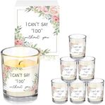 Threlaco 6 Pcs Bridesmaid Proposal Gifts I Can't Say I Do Without You Candles Bridesmaid Gifts Natural Soy Wax Candles with Boxes for Bridesmaid Best Friends Wedding Gifts (Flower Style)