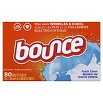 Bounce Fabric Softener Dryer Sheets Fresh Linen 80 count, (Pack of 3)