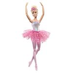 Barbie Dreamtopia Twinkle Lights Ballerina Doll with Blonde Hair & Light-Up Feature Wearing Royal Headband & Pink Tutu, HLC25