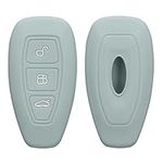 kwmobile Key Cover Compatible with Ford 3 Button Car Key Keyless Go - Soft Silicone Car Key Fob Holder Protector Case - Cool Mint