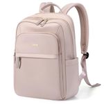 GOLF QUALITY Laptop Backpack for Women Travel Work Commute Casual Daypack Backpack Purse Computer Bags Fit 17.3 Inch Notebook, Grayish Pink