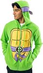 Bioworld Teenage Mutant Ninja Turtles Donatello Long Sleeve Men's Green Cosplay Hoodie-Small