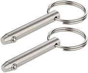 2 Pcs Quick Release Pin, Diameter 5/16"(8mm), Total Length 2.17"(55mm), Effective Length 1.54"(39mm), Full 316 Stainless Steel, Bimini Top Pin, Marine Hardware