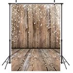 LYWYGG 5x7FT Wooden Floor Backdrop Wooden Wall Backdrop Birthday Party Backdrop Vinyl Photo Backdrop Nostalgic Wooden Floor Pattern Photography Backdrop Children Baby Studio Background CP-17