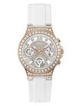 GUESS Women's Analog Watch White Silicone Strap (Model: GW0257L2)