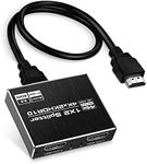 4K@60Hz HDMI Splitter 1 in 2 Out, avedio links Aluminum HDMI Splitter for Dual Monitors Duplicate/Mirror with Same Image, 1x2 HDMI2.0b Splitter HDCP2.2 for Xbox, PS5, Roku (1 Source onto 2 Displays)