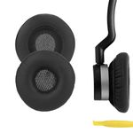 Geekria QuickFit Replacement Ear Pads for Jabra Biz 1100, Biz 1500, Biz 1900, Biz 2300, Biz 2400, Biz 2400 II Headphones Ear Cushions, Headset Earpads, Ear Cups Cover Repair Parts (Black)