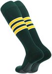 TCK Performance Baseball/Softball Socks (Dark Green/White/Gold, X-Large)