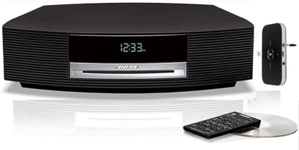 Bose Wave Music System CD Player, AM/FM Radio (Graphite Gray) – USAV Bundle with Bluetooth Adapter