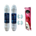 Pestomosis Pre Carbon Filter, Sediment Filter and Elbow, Inline Filter Set for All RO Water Purifier