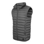 Xsylxgc Mens Puffer Vest Lightweight Insulated Down Vest Outdoor Sleeveless Jacket for Golf Hiking Casual Travel, Grey S