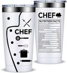 Fufandi Chef Gifts for Men Women - Ideal Gift for Chefs - Gifts for Cooking Lovers, Home Cooks, Bakers, Culinary Students - Tumbler Cup 20oz