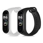 kwmobile Straps Compatible with Xiaomi Mi Band 4 Straps - 2x Replacement Silicone Watch Bands