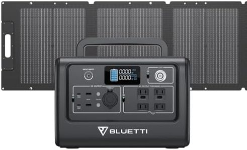 BLUETTI Solar Generator EB70S with PV120 Solar Panel Included, 716Wh Portable Power Station w/ 4 110V/800W AC Outlets, LiFePO4 Battery Pack for Outdoor Camping, Road Trip, Power Outage