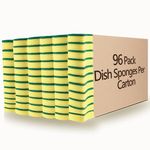 Kitchen Cleaning Sponges,96 Pack Eco Non-Scratch for Dish,Scrub Sponges