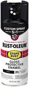 Rust-Oleum Rust Stops 5 in 1 Protective Enamel, Gloss Black, 340 g