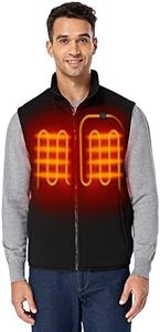 ORORO Men's Fleece Heated Vest with Battery Pack, Electric Heated Fleece Vest (Neutral Black,L)