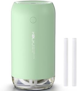 Portable Mini Humidifier, 350ml Quiet Small Cool Mist Humidifiers USB Personal Desktop Humidifier for Bedroom Office Plants Car Baby Nursery with 2 Mist Modes Auto Shut-off (Green)