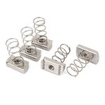 Sourcingmap M10 304 Stainless Steel Long Spring Channel Nuts 5pcs