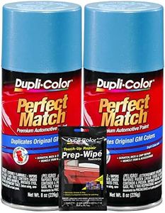 Dupli-Color Light Blue Metallic Exact-Match Automotive Paint For GM Vehicles - 8 oz, Bundles with Prep Wipe (3 Items)