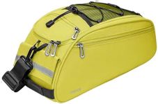 MOSISO Bike Rack Bag, Waterproof Bicycle Trunk Pannier Rear Seat Bag Cycling Bike Carrier Backseat Storage Luggage Saddle Shoulder Handbag, Yellow