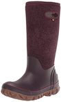 BOGS Women's Whiteout Boot Snow, Faded Print - Wine, 9