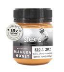 Steens UMF 20 Manuka Honey (MGO 829) 8.8 Ounce jar | Pure Raw Unpasteurized Honey From New Zealand NZ | Traceability Code on Each Label