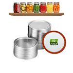 WANGCL 50Pcs Wide Mouth Canning Lids Food Grade Material Split-Type Metal Mason Jar Lids Wide Mouth 86MM