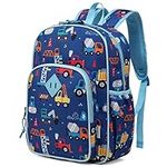 Toddler Kids backpacks, Cute Lightweight Water Resistant Preschool Kindergarten Daypack SchoolBag Boolbag for Boys Construction Cars